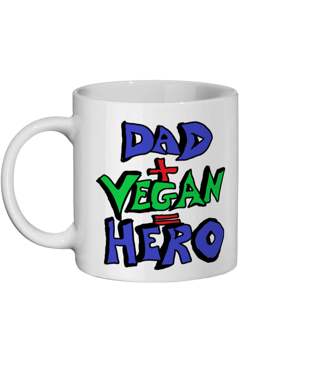 Dad + Vegan = Hero Ceramic Mug 11oz