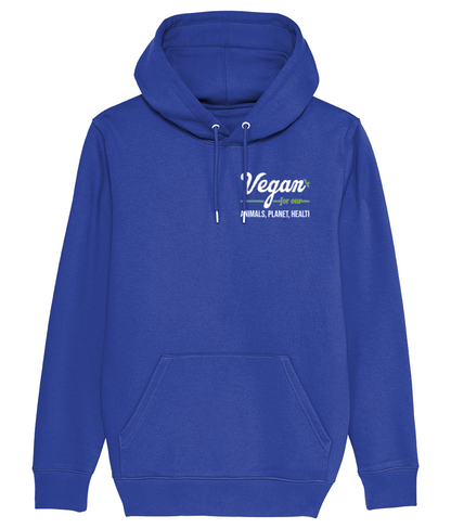 Vegan For Our Animals Planet Health Organic Unisex Hoodie