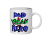 Dad + Vegan = Hero Ceramic Mug 11oz