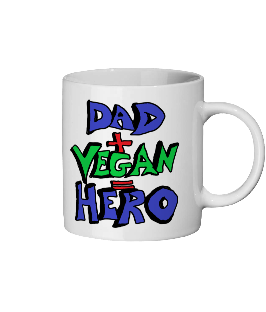 Dad + Vegan = Hero Ceramic Mug 11oz