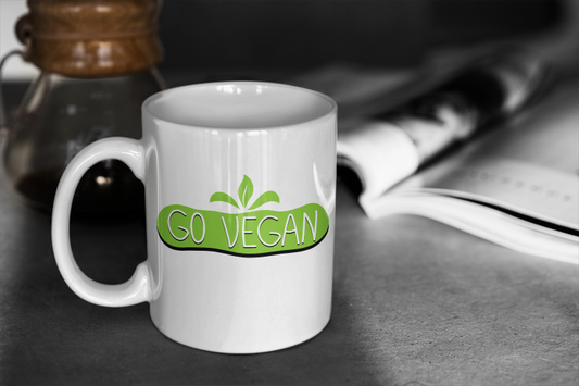 Go Vegan Ceramic Mug 11oz