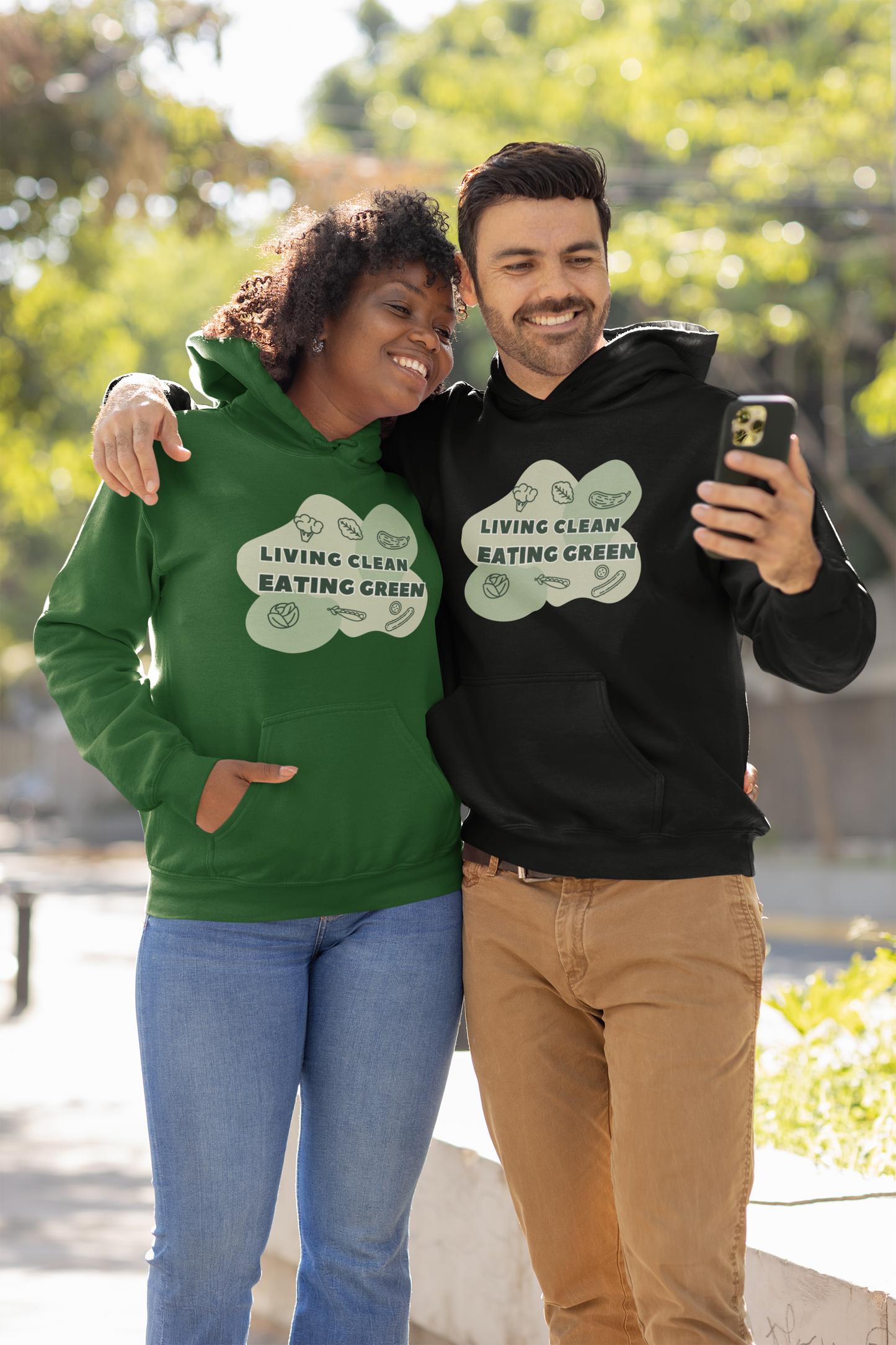 Living Clean Eating Green Hoodie