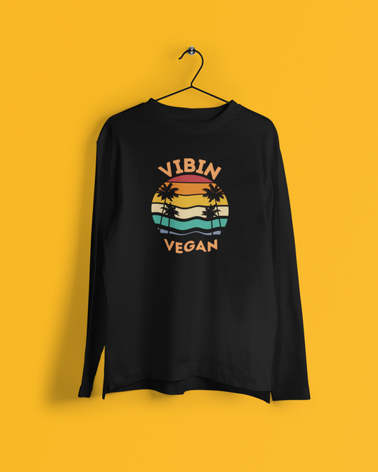 Vibin Vegan Men's Long Sleeve T-Shirt
