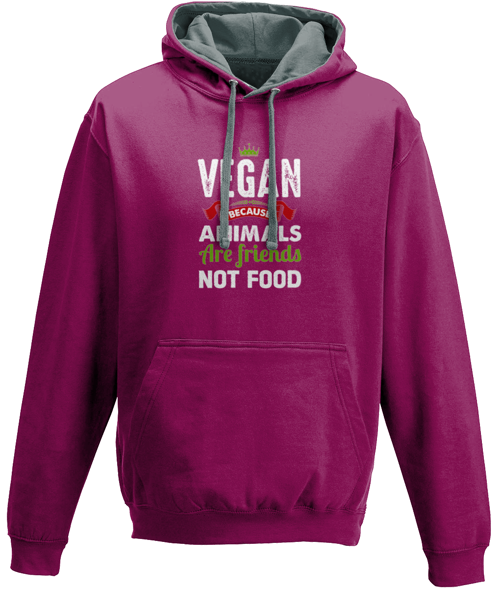 Vegan Because Animals Are Friends Not Food Hoodie