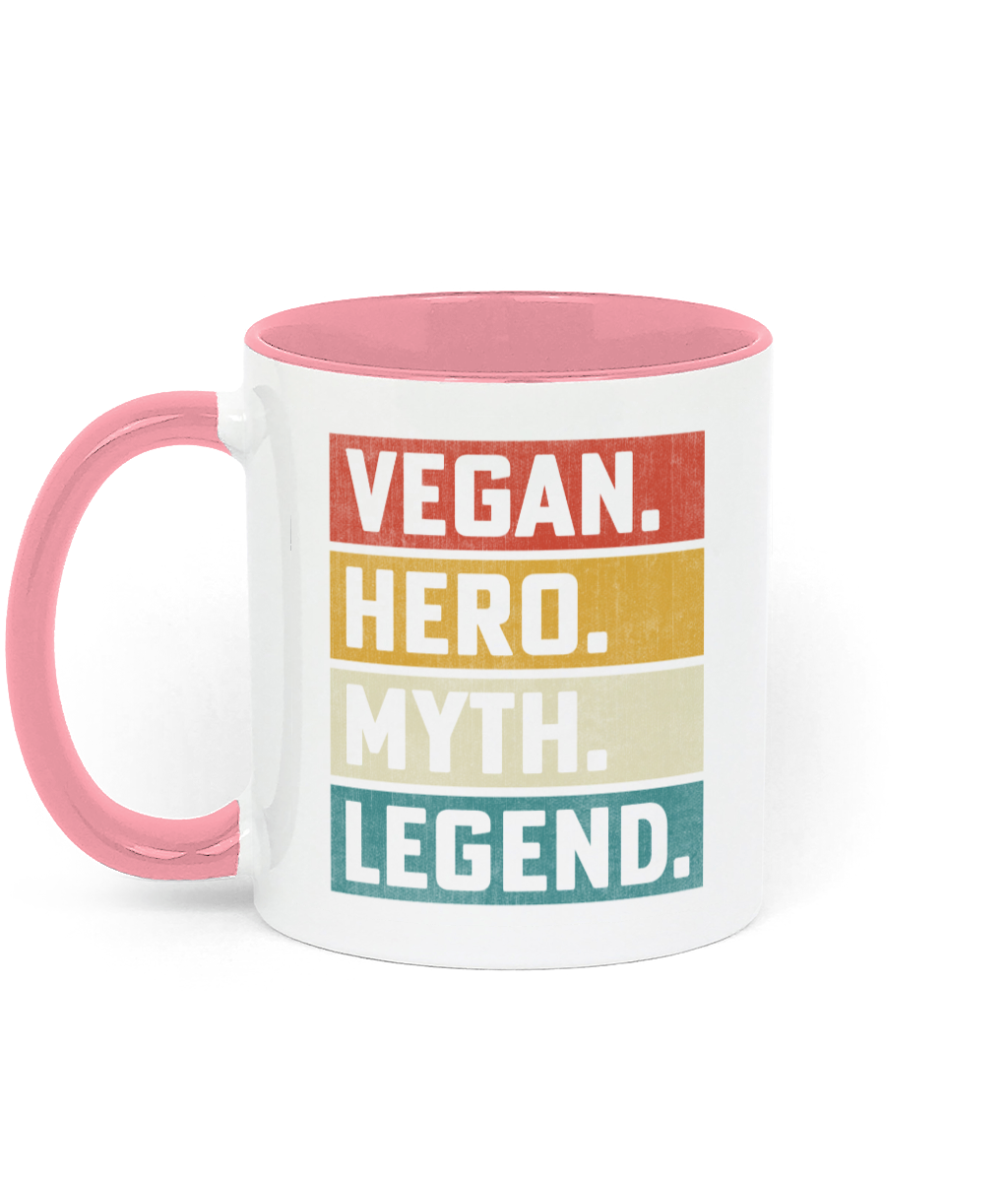 Vegan Hero Myth Legend Two Toned Ceramic Mug