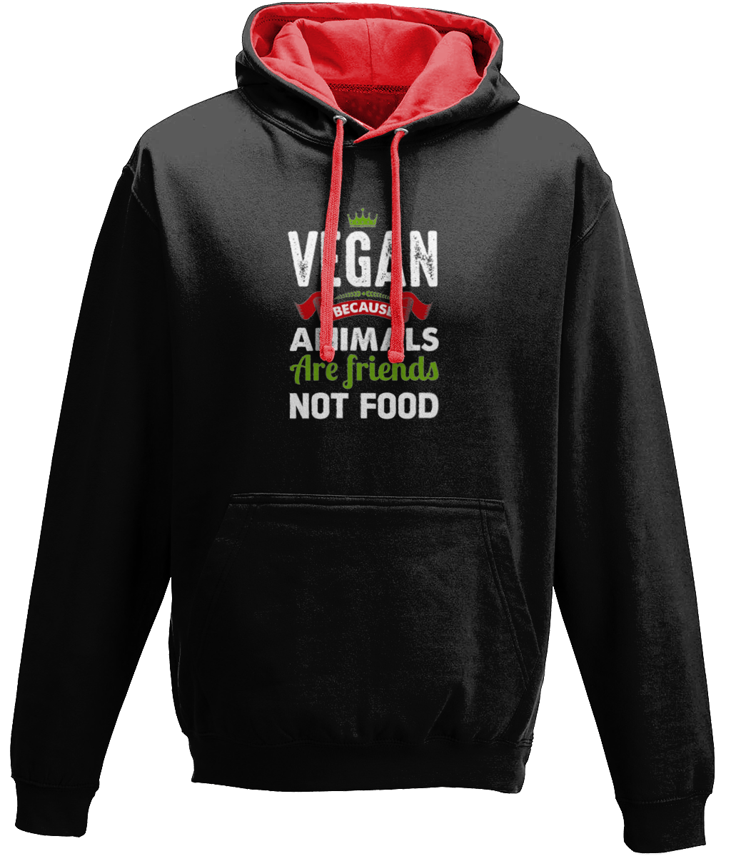 Vegan Because Animals Are Friends Not Food Hoodie