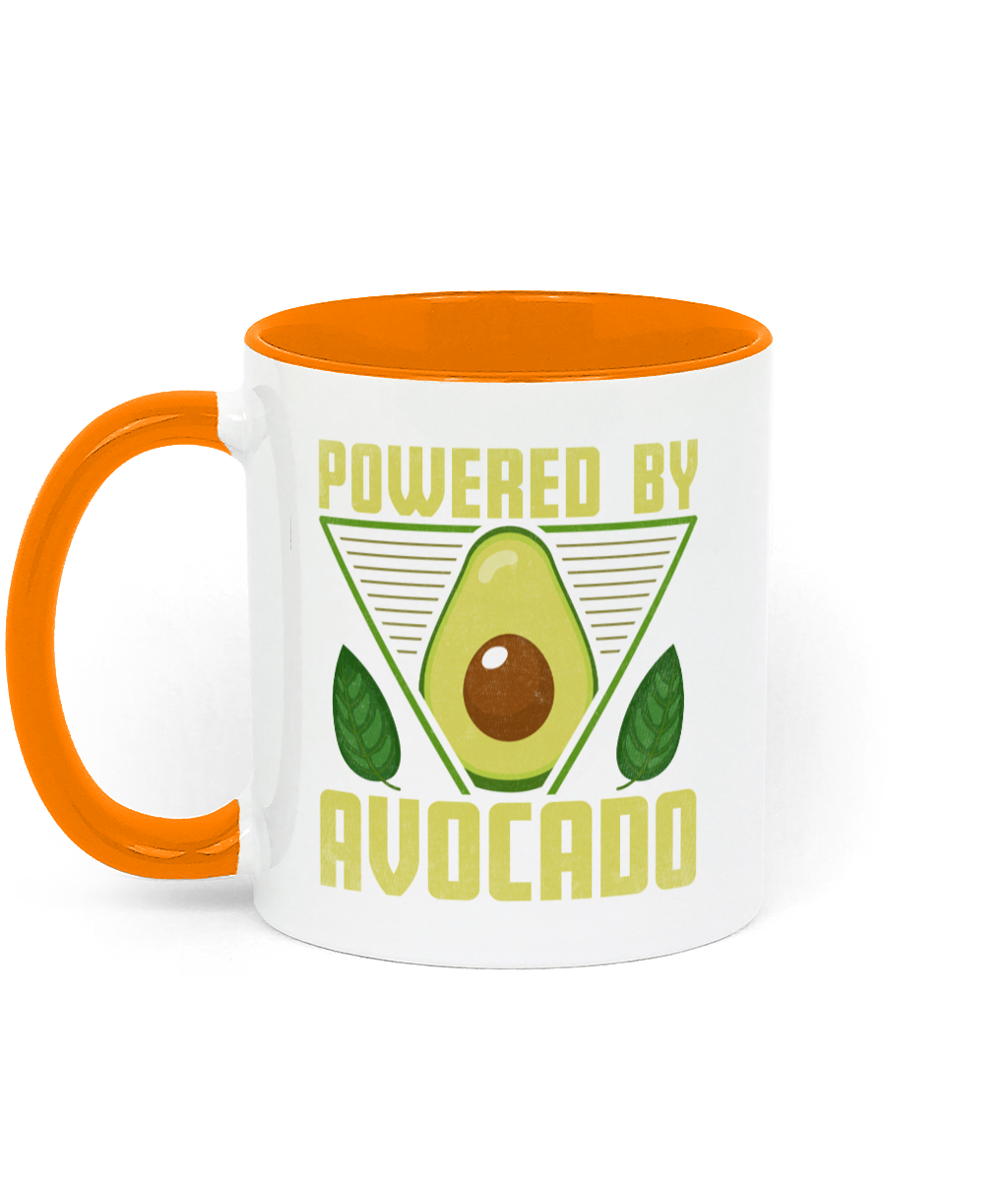 Powered By Avocado Two Toned Ceramic Mug