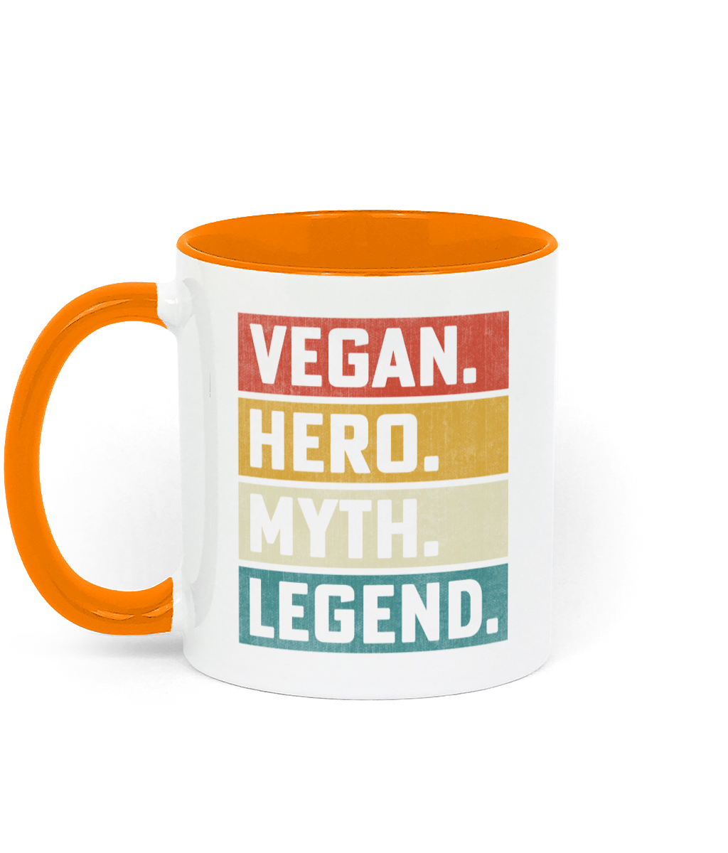 Vegan Hero Myth Legend Two Toned Ceramic Mug