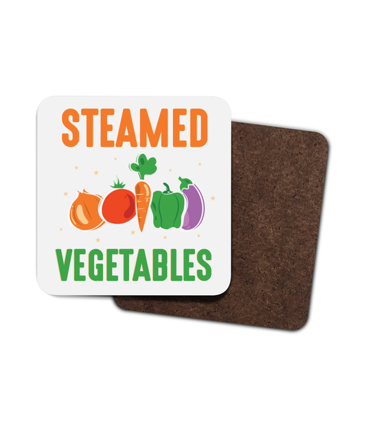 Steamed Vegetables Single Hardboard Coaster