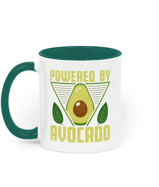 Powered By Avocado Two Toned Ceramic Mug