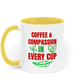 Coffee & Compassion In Every Cup Two Toned Ceramic Vegan Mug