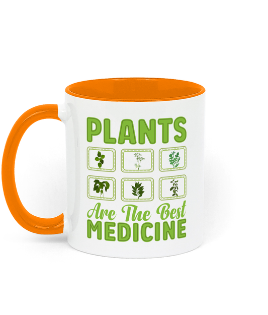 Plants Are The Best Medicine Two Toned Ceramic Mug