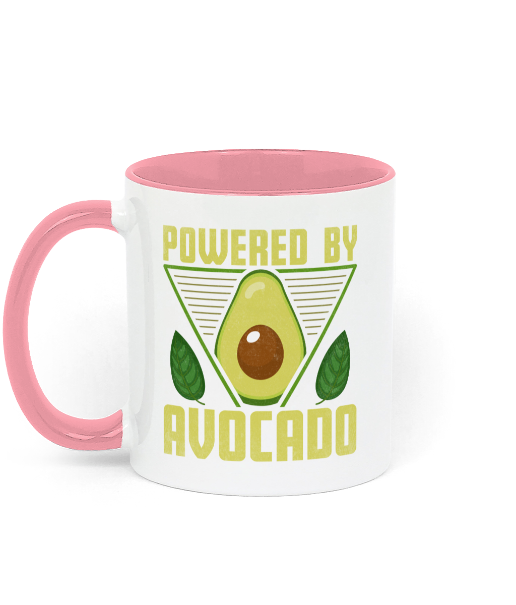 Powered By Avocado Two Toned Ceramic Mug