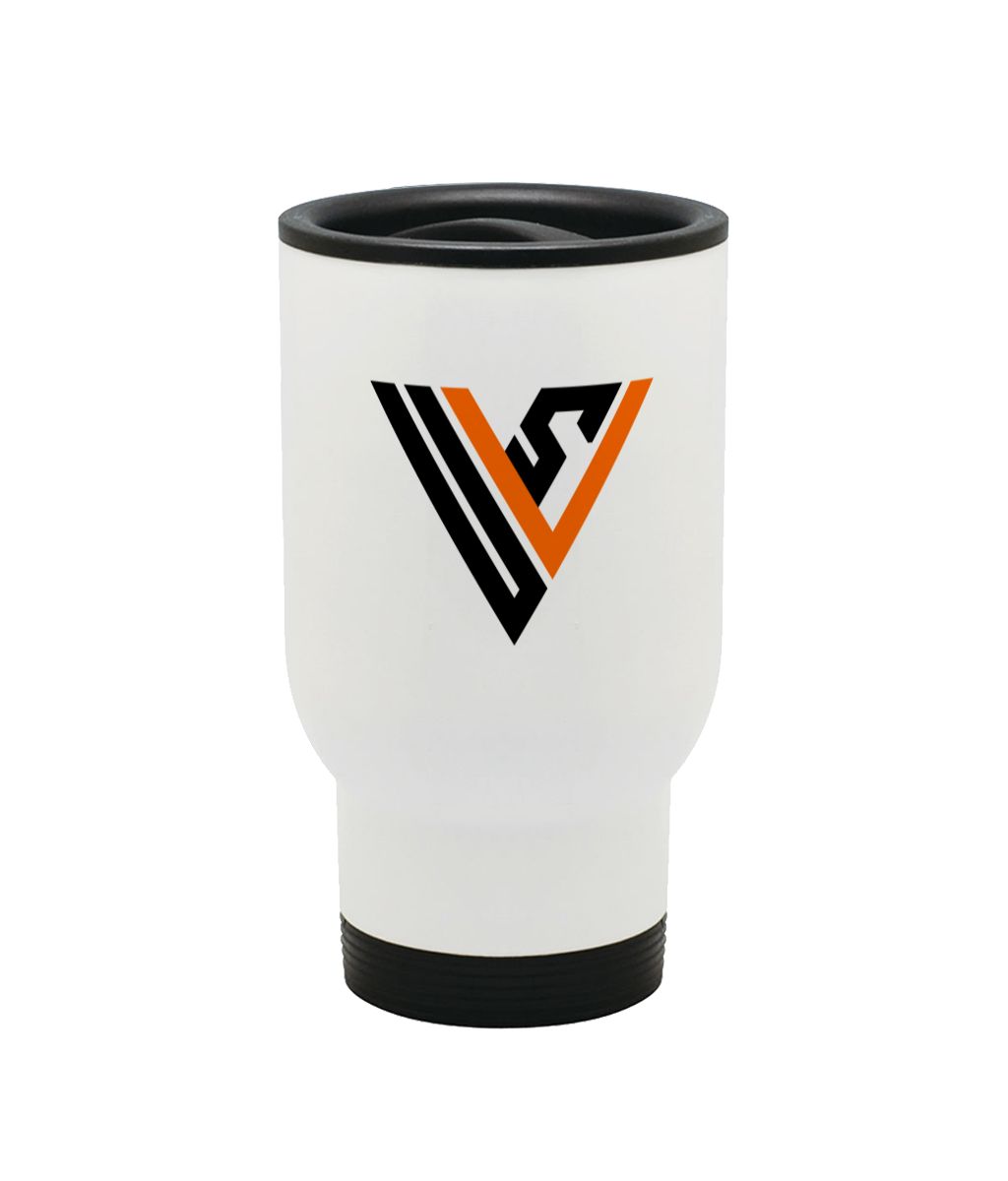 Urban Vegan Studio White Stainless Steel Travel Mug 414ml