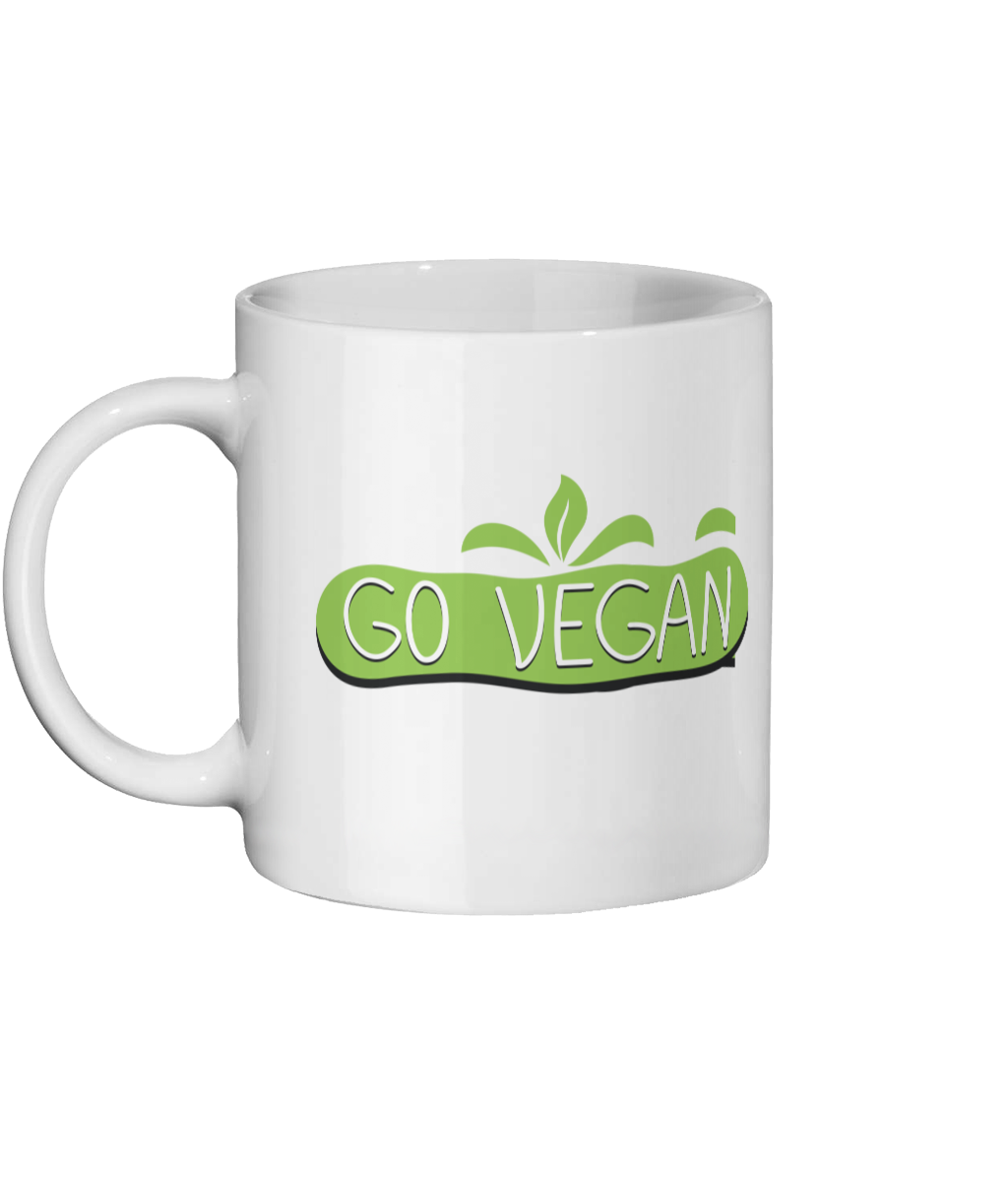 Go Vegan Ceramic Mug 11oz