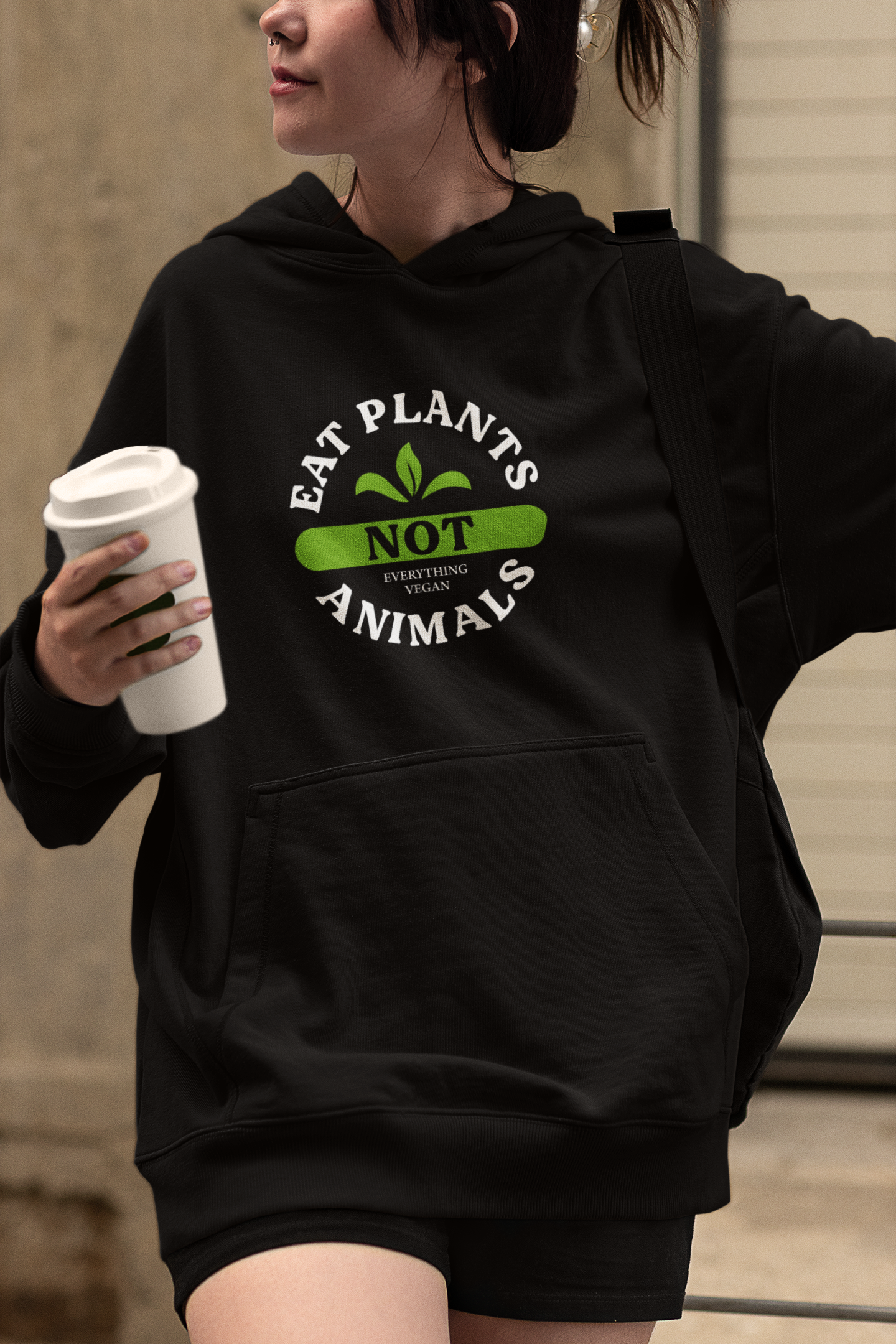 Vegan Hoodie Eat Plants Not Animals