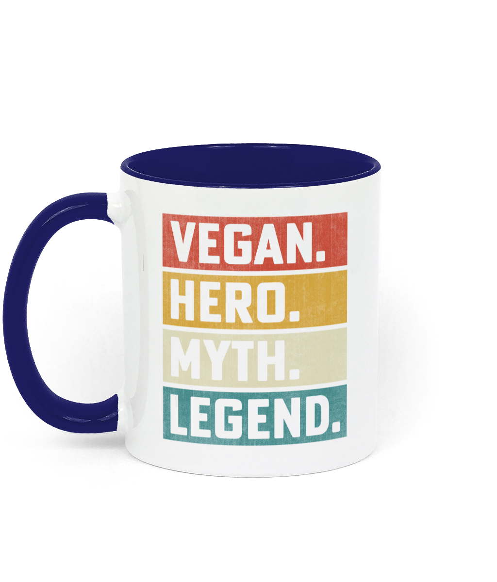 Vegan Hero Myth Legend Two Toned Ceramic Mug