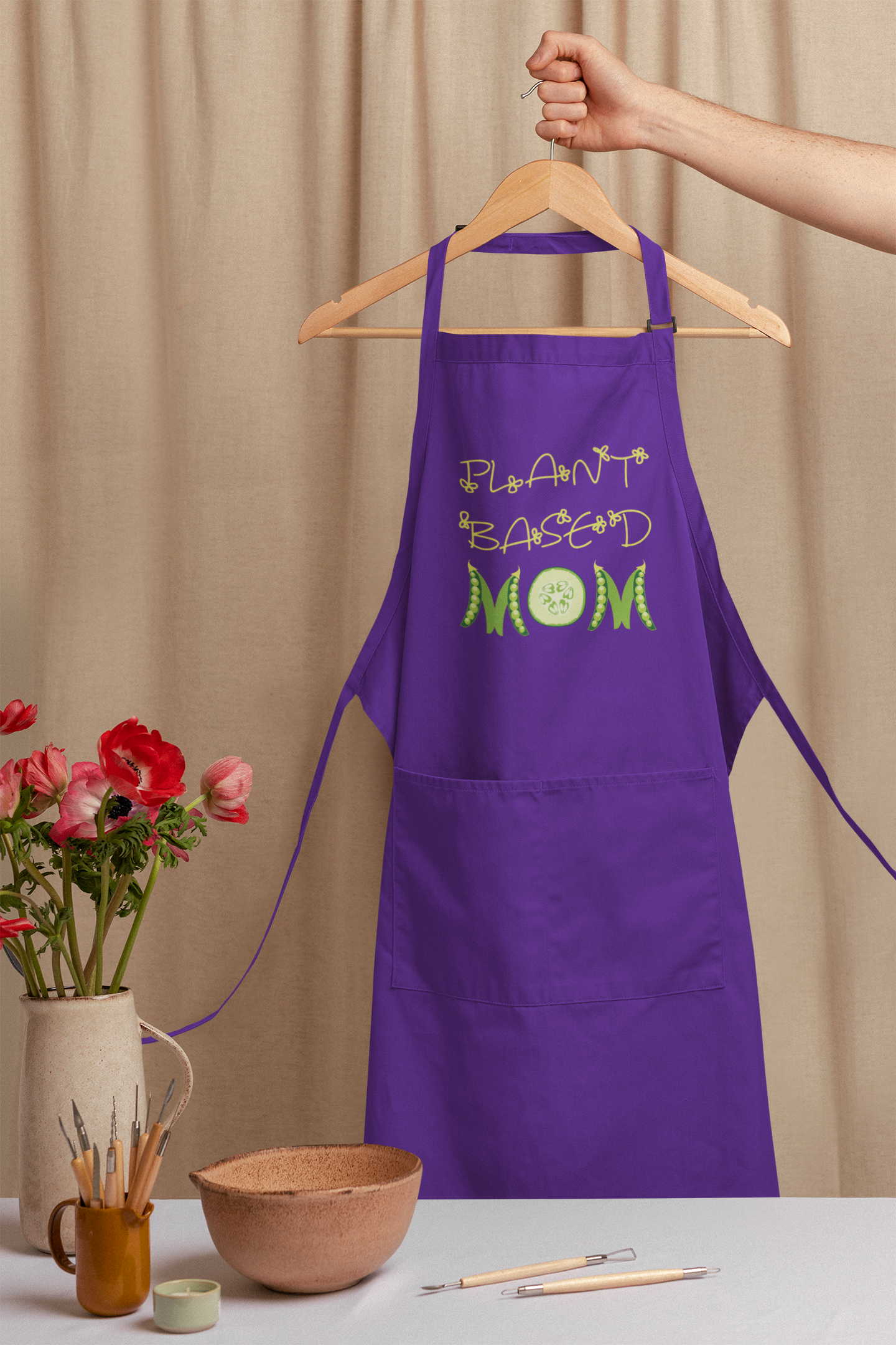 Vegan Apron Plant Based Mom