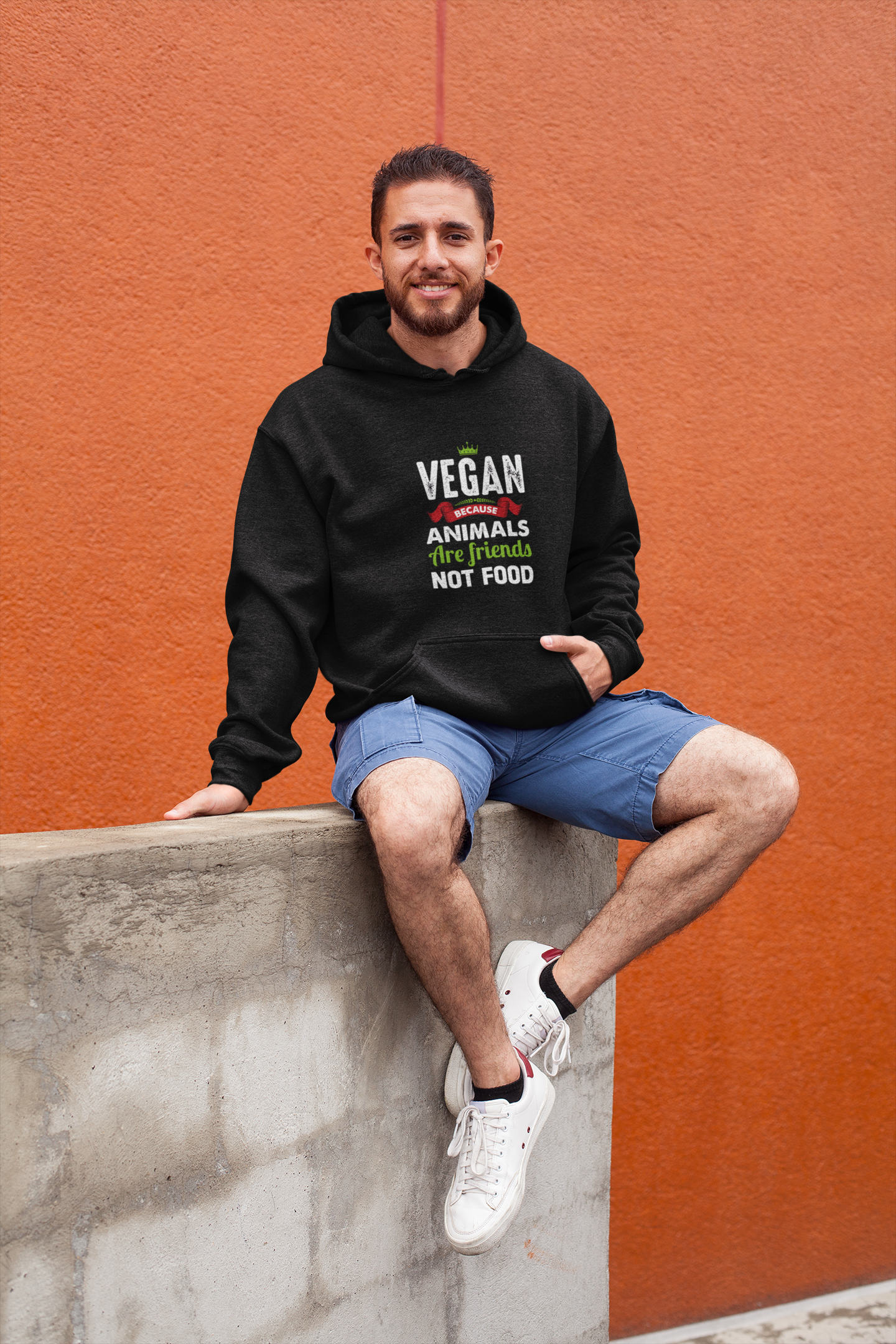 Vegan Because Animals Are Friends Not Food Hoodie